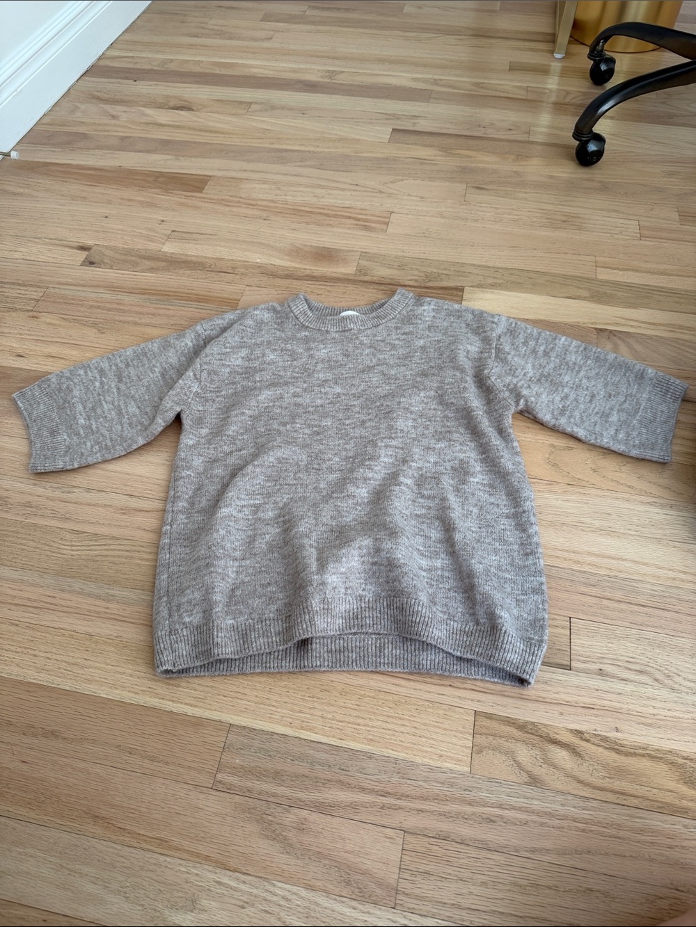 H&M Heathered Taupe Knit Sweater